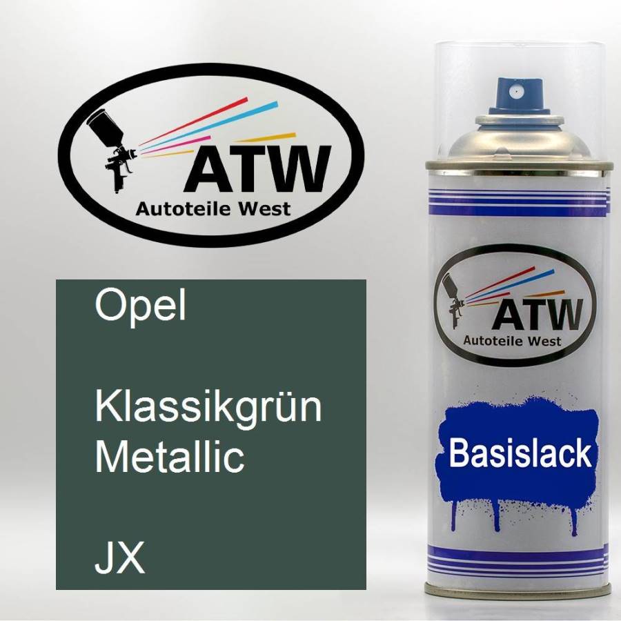 Opel, Klassikgrün Metallic, JX: 400ml Sprühdose, von ATW Autoteile West.